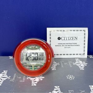 Citizen Red Travel LCD Alarm Clock NIB